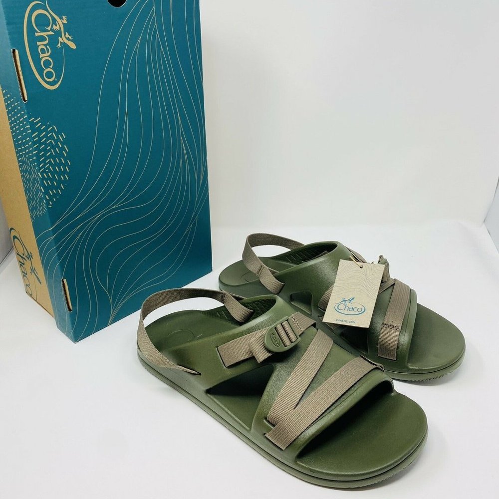 Chaco Men's Chillos Sport Sandal Men 15 Moss Green Vegan Z Strap Waterproof EVA